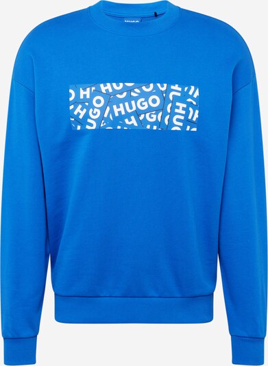 HUGO Sweatshirt 'Naylos' in de kleur Royal blue/koningsblauw / Zwart / Wit, Productweergave