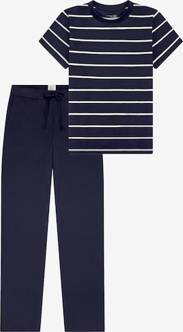 SCHIESSER Pajama 'Mix & Relax' in Blue: front