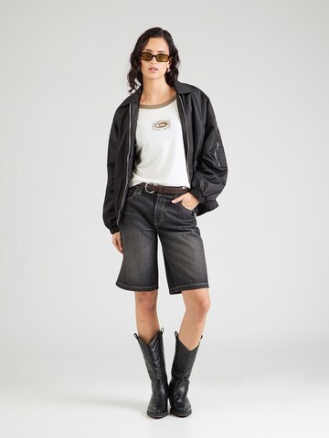 QUIKSILVER Tričko 'RINGERTEESCREEN' – bílá