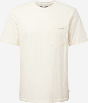 T-Shirt 'ROY' Only & Sons en blanc : devant