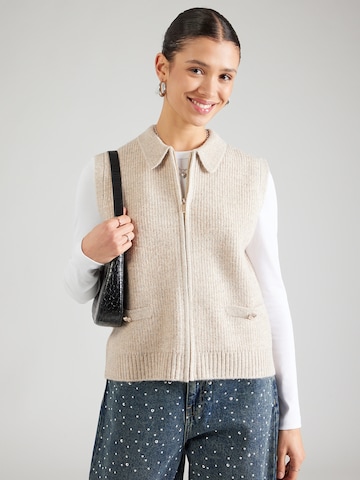 Morgan Πλεκτό γιλέκο '261-MVIRGI' σε μπεζ: μπροστά