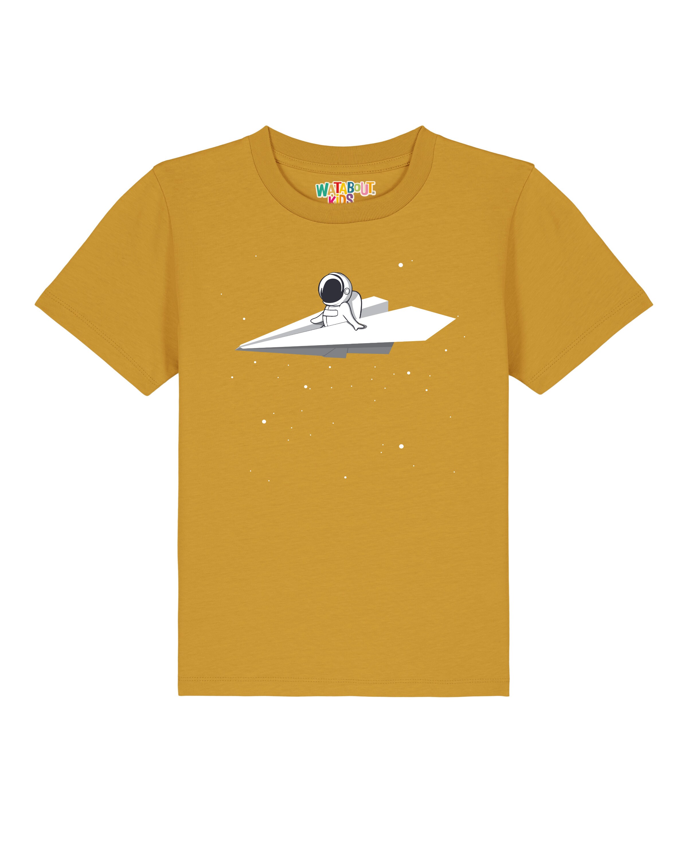 T-Shirt 'Fly Me To The Moon' watabout.kids en jaune : devant