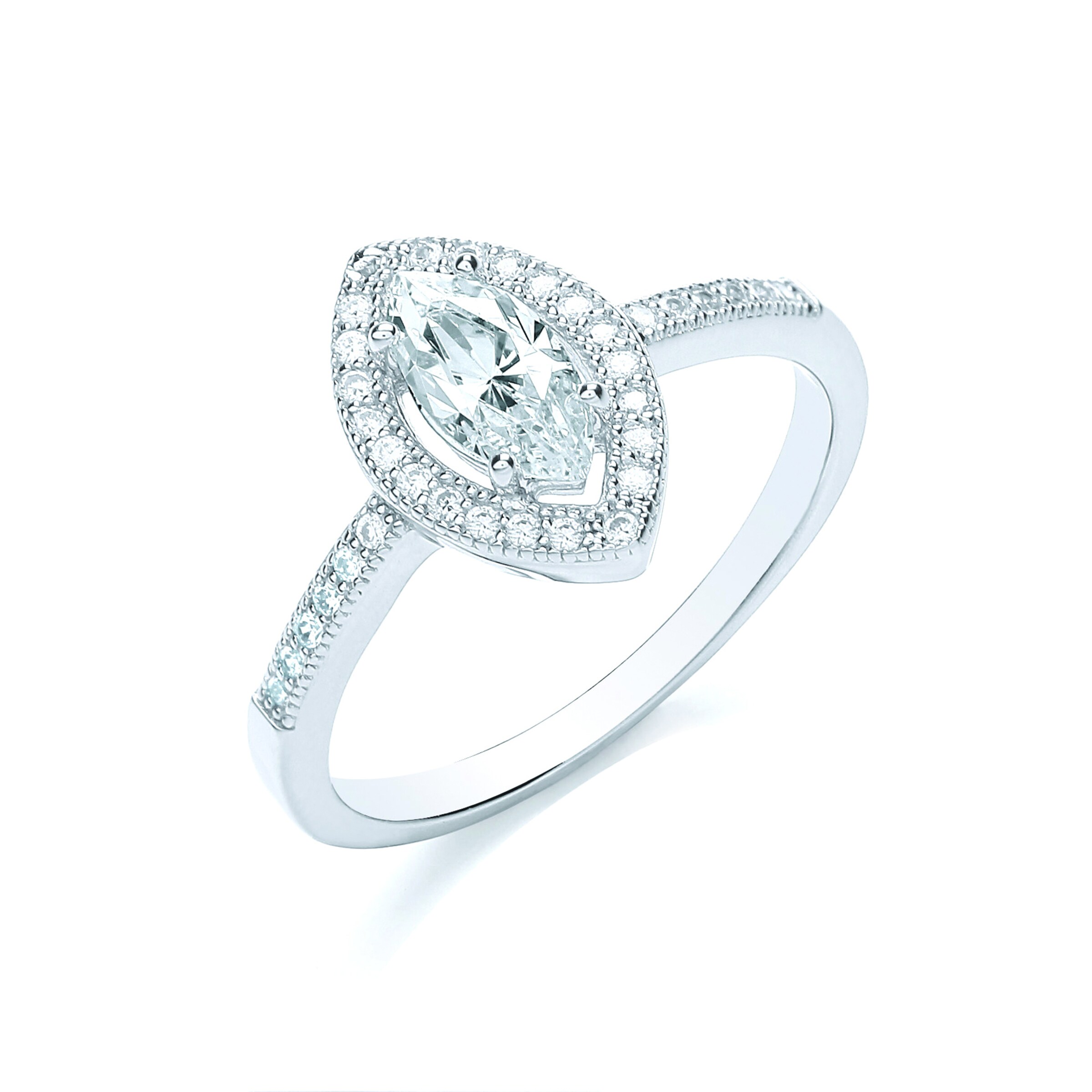 Buckley London Ring in Silber: Vorderseite