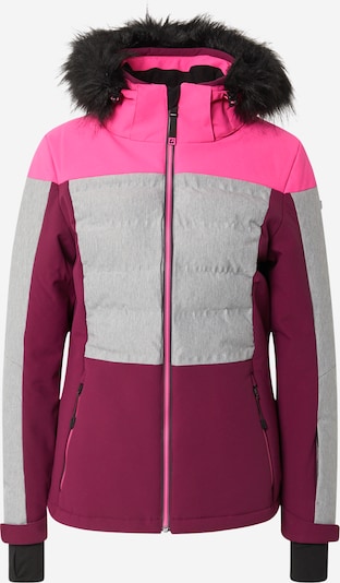 KILLTEC Outdoorjacke in grau / pink / dunkelpink, Produktansicht