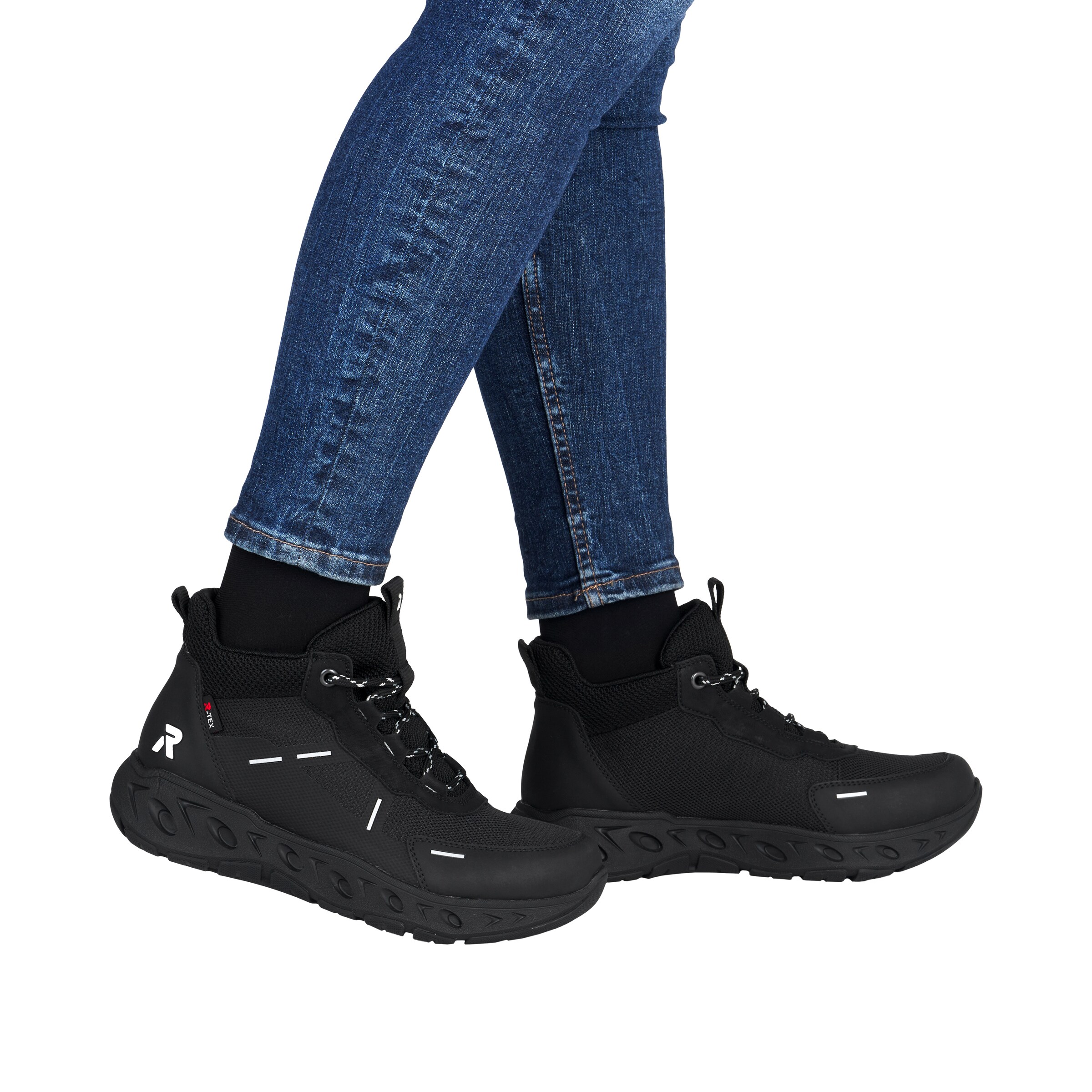 Rieker High-Top Sneakers in Black