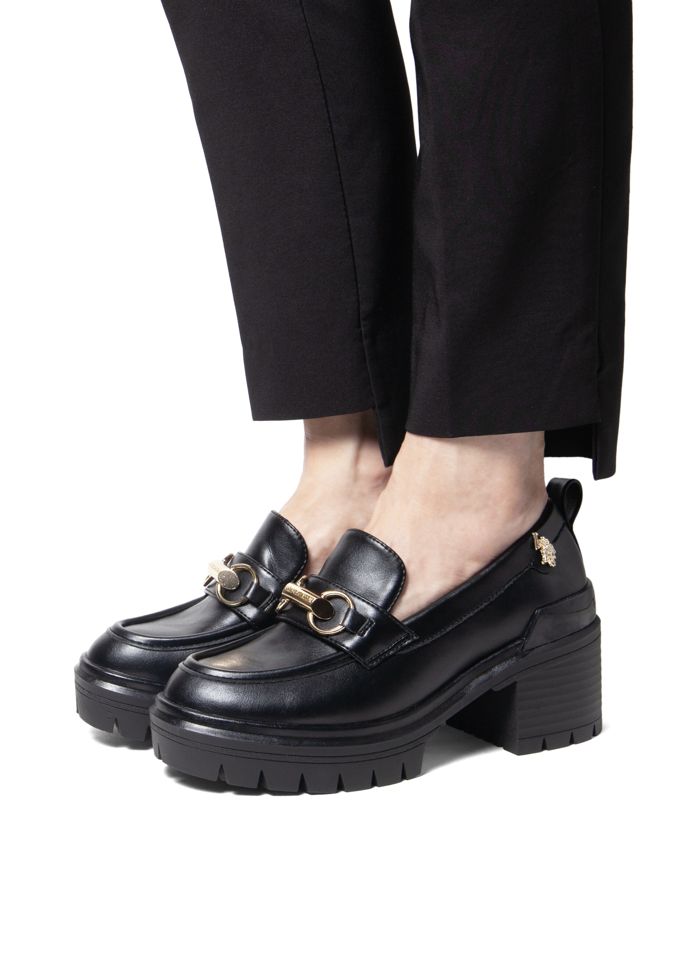 U.S. POLO ASSN. Mocassins in Zwart