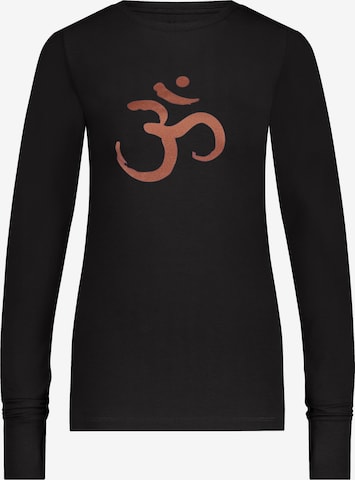 Urban Goddess Yoga & Activewear Sporttop 'Karuna OM Yoga & Pilates' in Schwarz: Vorderseite