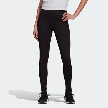 ADIDAS SPORTSWEAR Skinny Workout Pants in Black: front