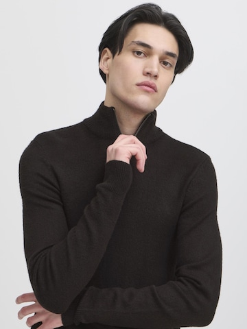 Pull-over ' CFHEINE halfzip ' Casual Friday en noir