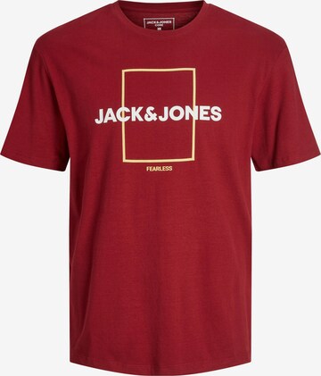 JACK & JONES Skjorte 'EXPLORED' i rød: forside