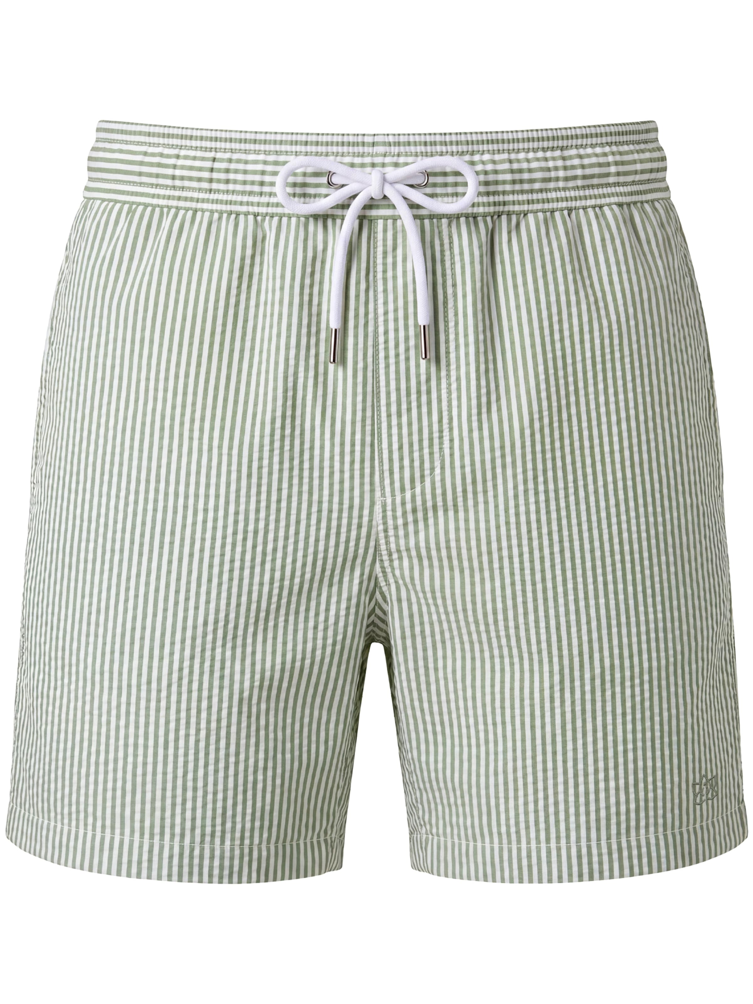 Pantaloncini da bagno 'Seersucker' di Vercate in verde: frontale