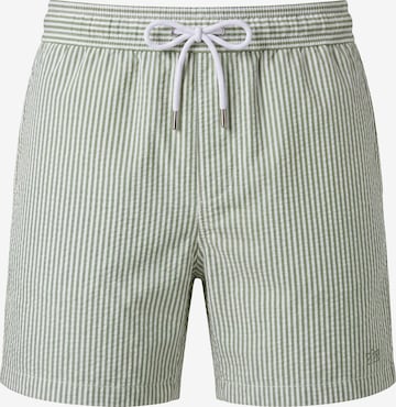 Pantaloncini da bagno 'Seersucker' di Vercate in verde: frontale