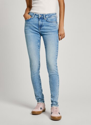 Pepe Jeans Скинни Джинсы в Синий: спереди