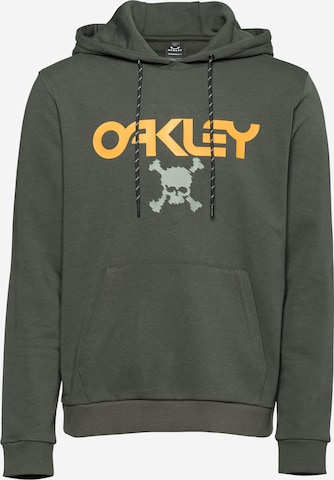 OAKLEY Regular fit Sportsweatshirt 'SKULL' in Grijs: voorkant