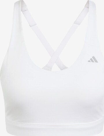 ADIDAS PERFORMANCE Bustier Sport bh 'Ultimate' in Wit: voorkant