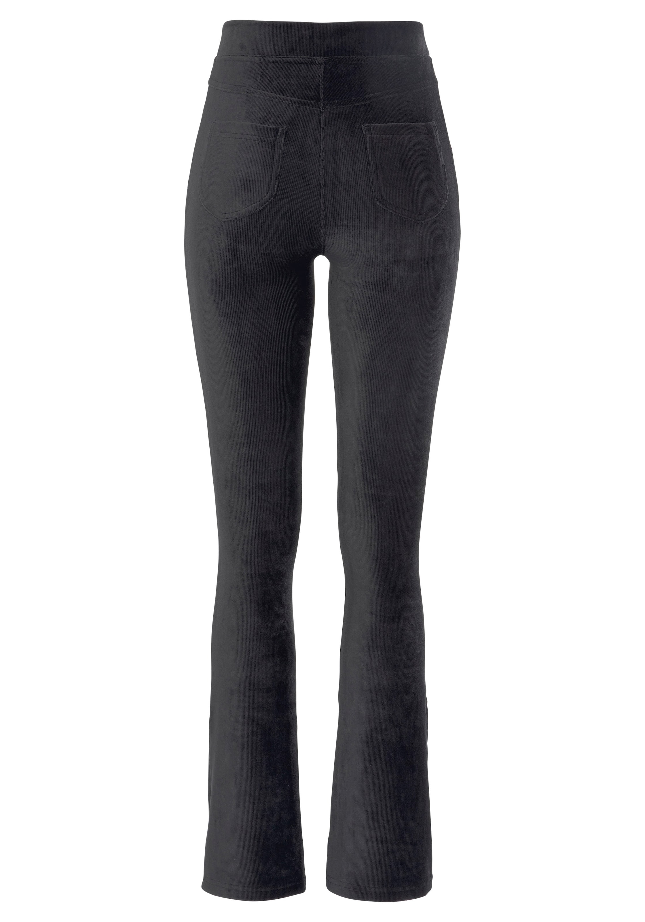 évasé Pantalon LASCANA en noir