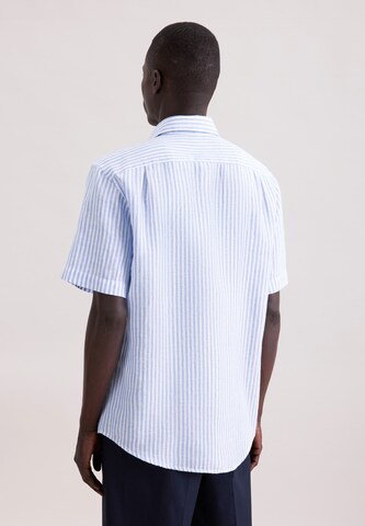 Coupe regular Chemise 'Smart Linen' SEIDENSTICKER en bleu