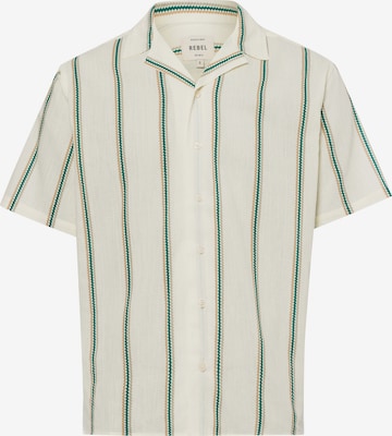 Redefined Rebel Comfort fit Button Up Shirt 'Howie' in Beige: front