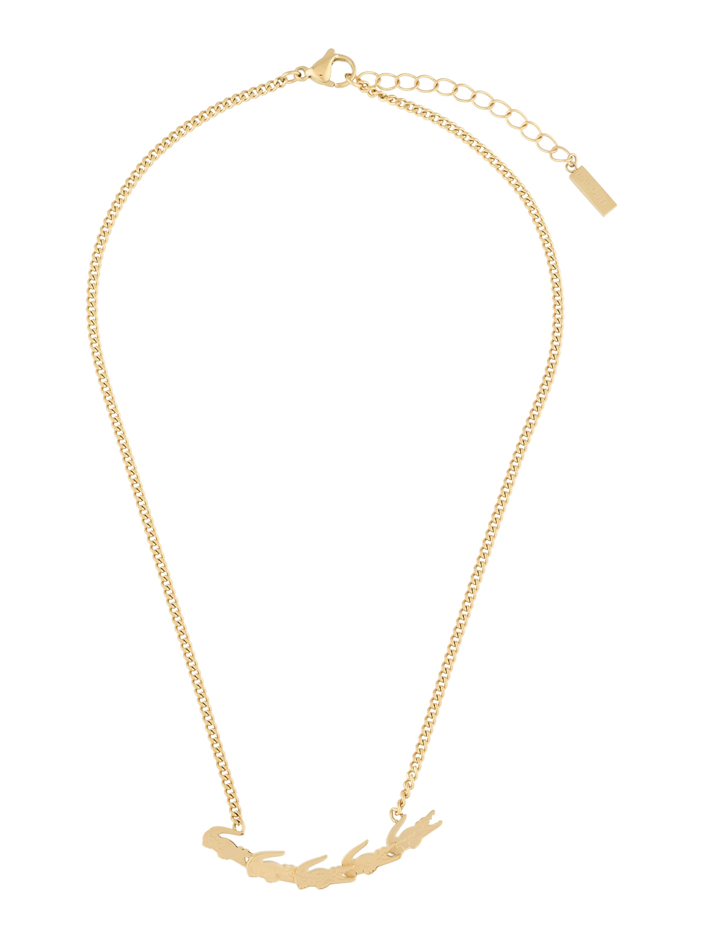 LACOSTE - Colar 'Crocodile' em ouro: frente