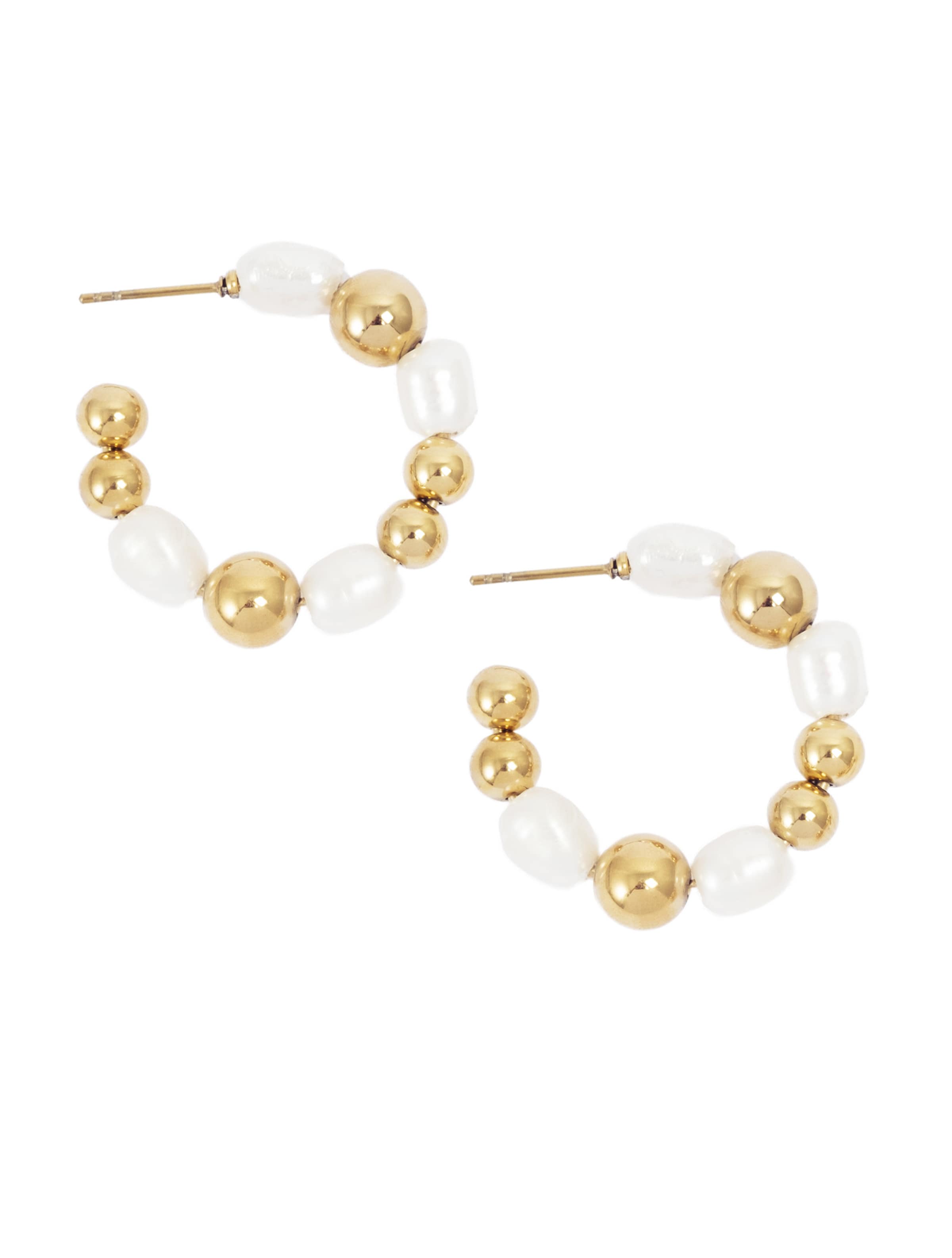 Boucles d'oreilles 'Tone Damli  - Pearls' A&C Oslo – Nordic Design Jewellery en or : devant