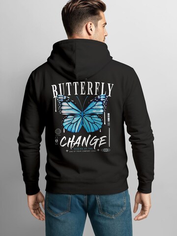 Neverless Sweatshirt 'Butterfly Change' in Black