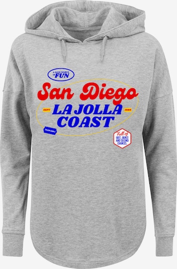 F4NT4STIC Sweatshirt 'San Diego' in dunkelblau / gelb / graumeliert / feuerrot, Produktansicht