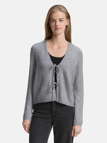 TOM TAILOR DENIM Strickjacke in Grau: Vorderseite