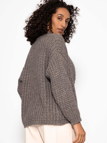 SASSYCLASSY Oversizestrickjacke in Grau