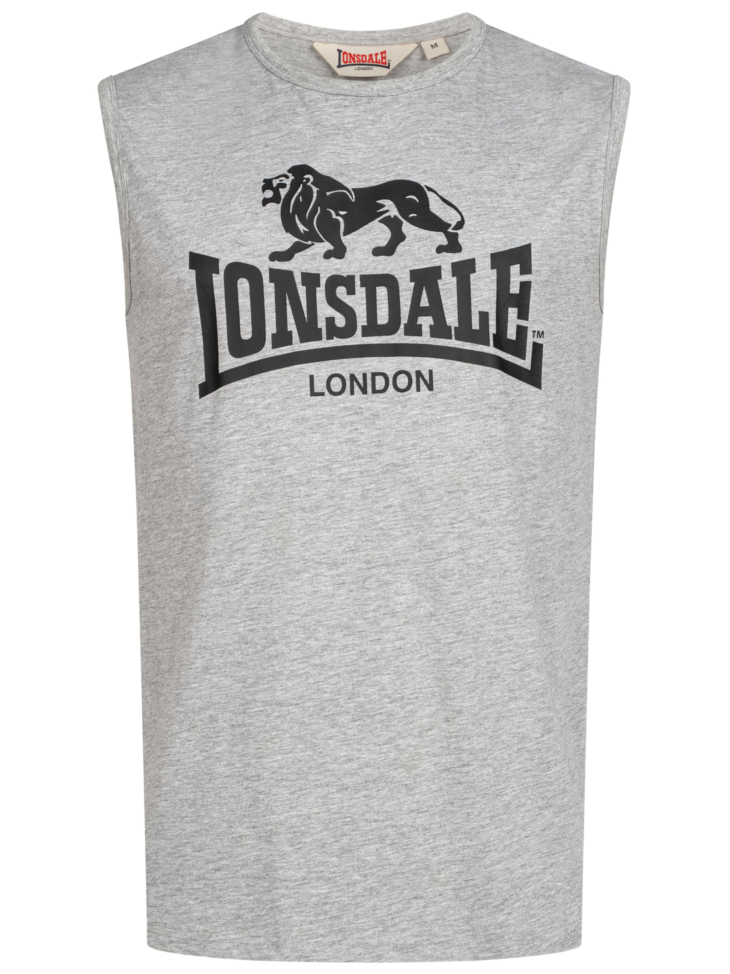 LONSDALE Μπλουζάκι 'Clopton' σε γκρι: μπροστά