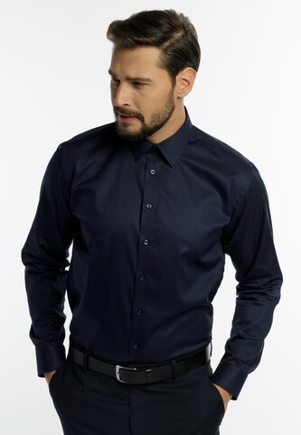 DreiMaster Klassik Regular fit Business Shirt in Blue: front