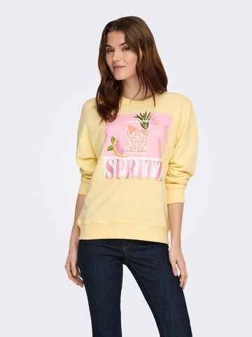 ONLY Sweatshirt 'Kita' in Yellow: front