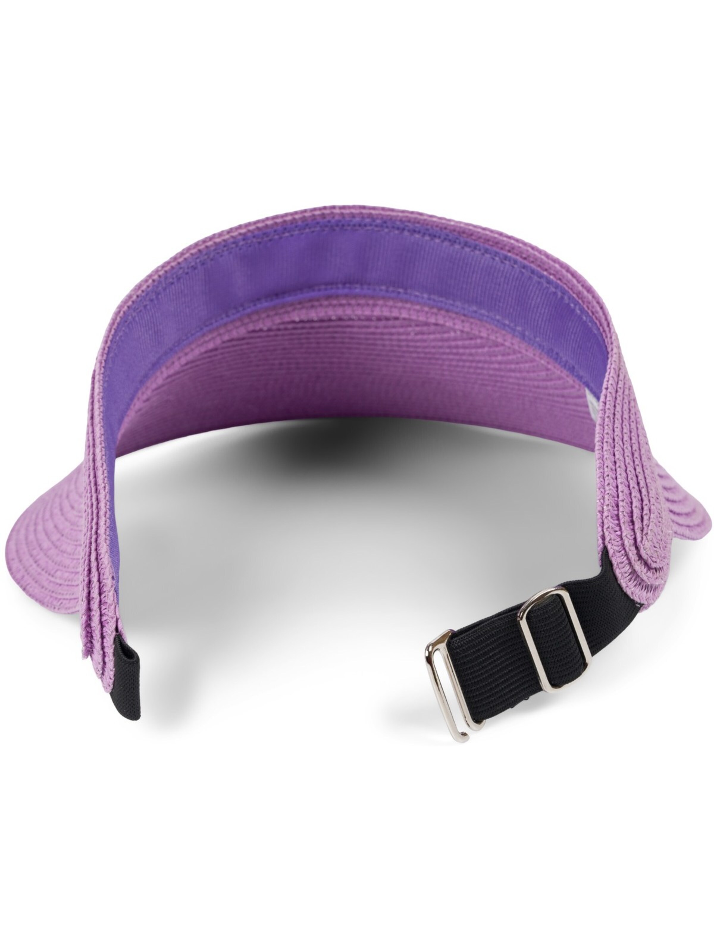 styleBREAKER Cap 'Papierstroh Visor Cap Einfarbig' in Purple