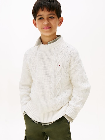 Pull-over TOMMY HILFIGER en blanc : devant