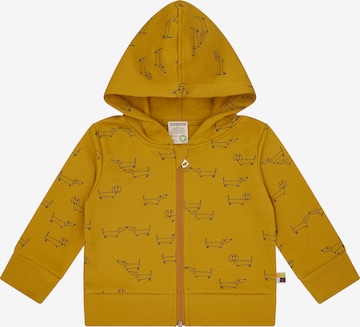 loud + proud Sweatjacke in Gelb: Vorderseite