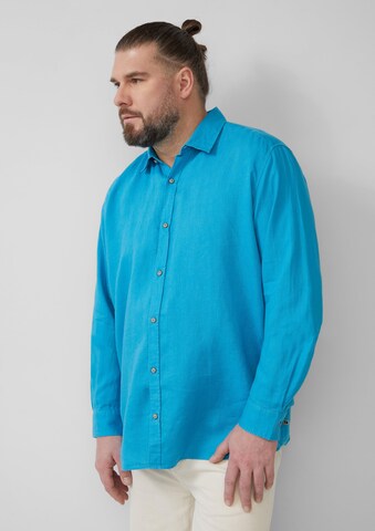 Coupe regular Chemise s.Oliver en bleu : devant