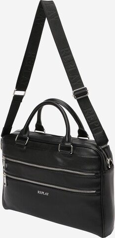 REPLAY Laptop Bag in Black