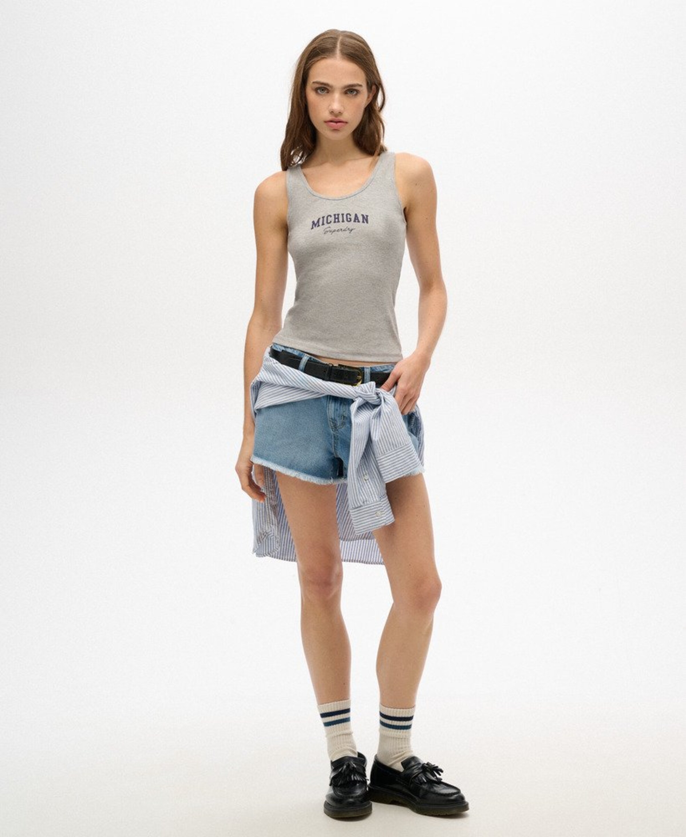 Superdry & Co Top 'Athletic Essential' in Grau