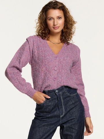 Cardigan Shiwi en violet : devant