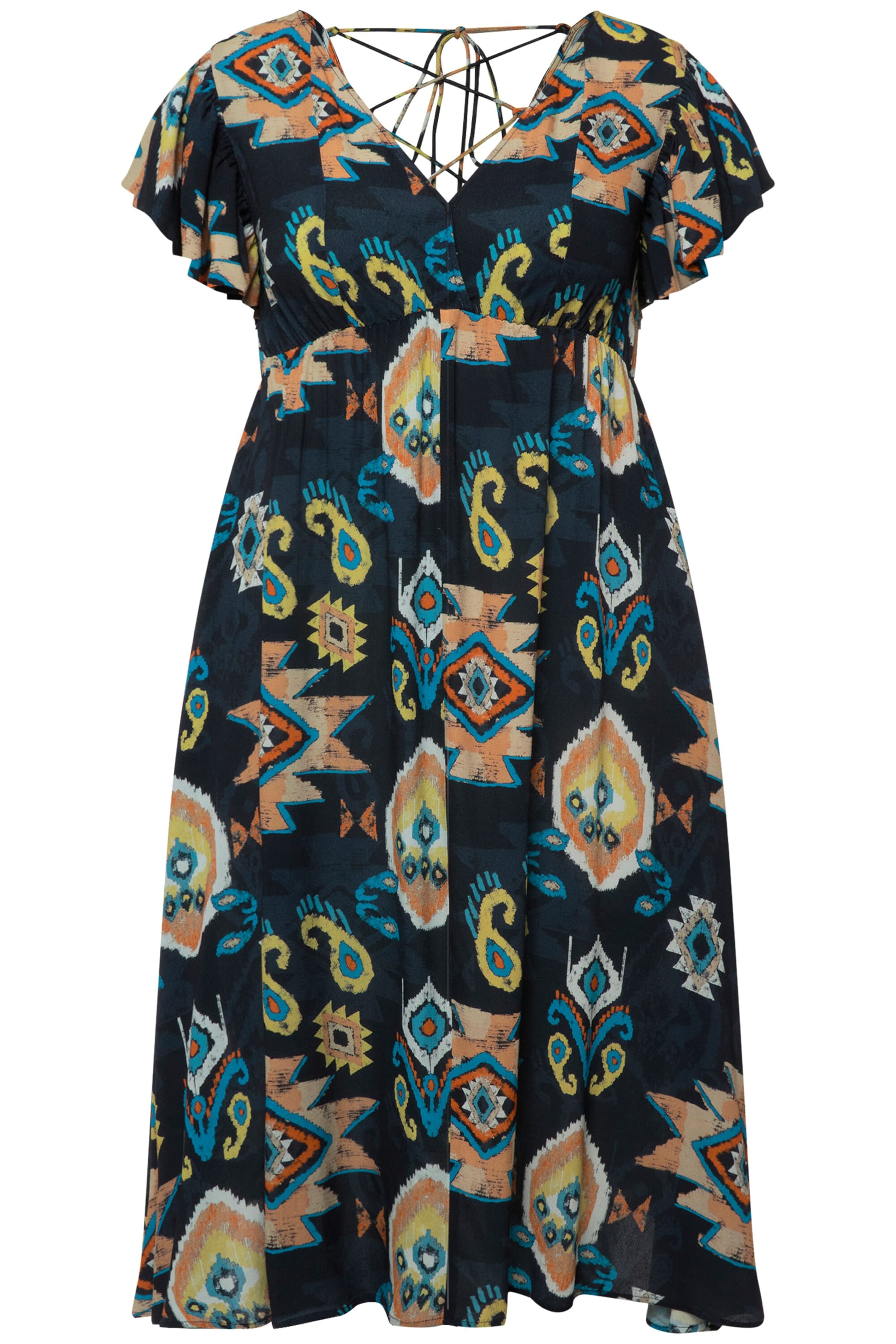 Ulla Popken Jurk in Blauw: voorkant