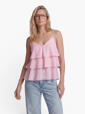 ONLY - Top 'ONLLinn' em rosa: frente