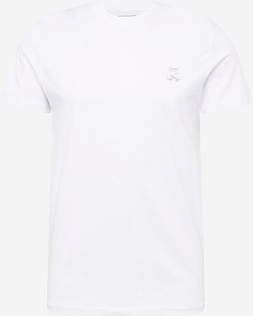 T-Shirt 'MAPPING' JACK & JONES en blanc : devant