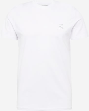 T-Shirt 'MAPPING' JACK & JONES en blanc : devant