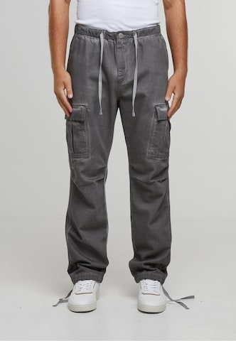 2Y Premium Loosefit Cargobroek 'Lunas' in Grijs: voorkant