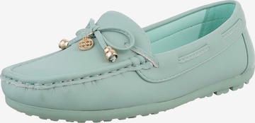 Ital-Design Moccasins in Green: front