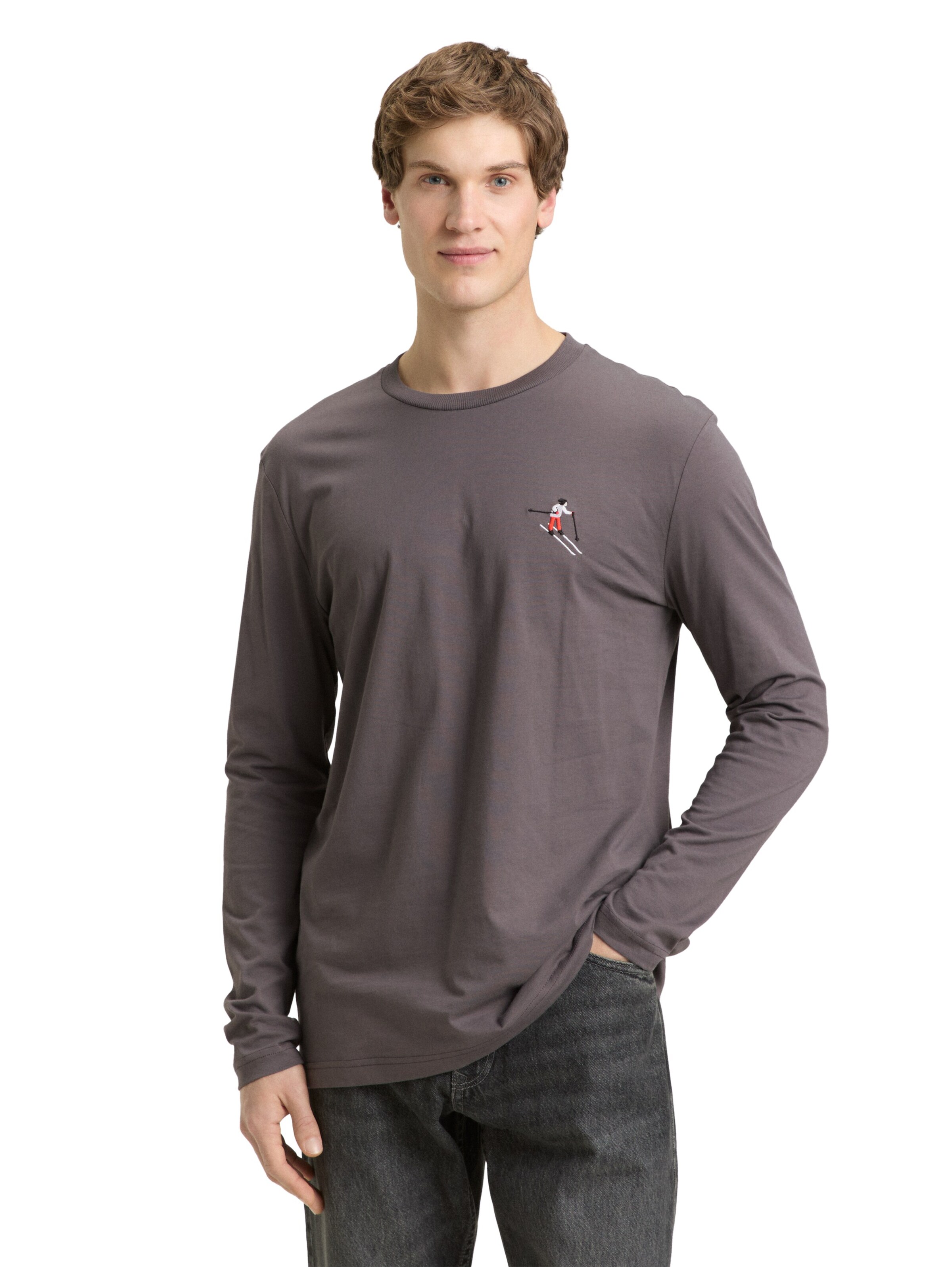 TOM TAILOR DENIM Shirt in Brown: front