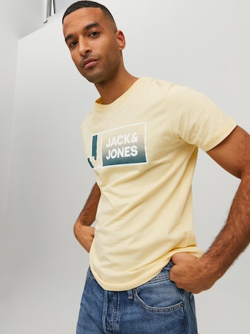 JACK & JONES T-Shirt 'LOGAN' in Gelb