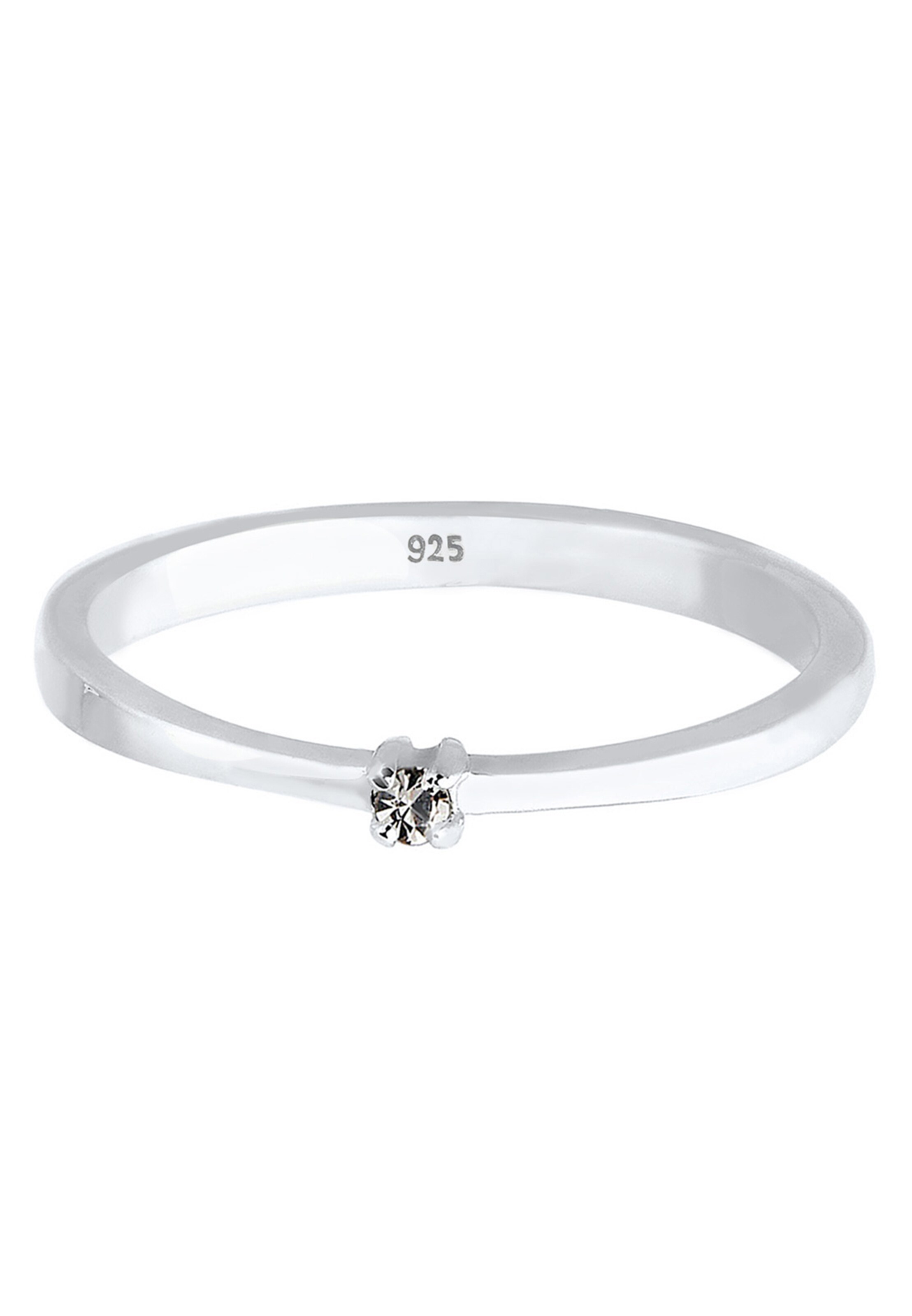 ELLI Ring 'Solitär' in Silver: front