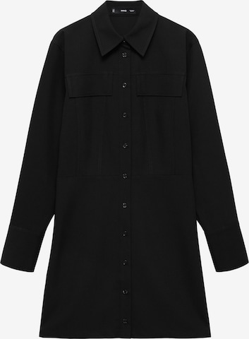 MANGOKošulja haljina 'SAHALY' - crna boja: prednji dio