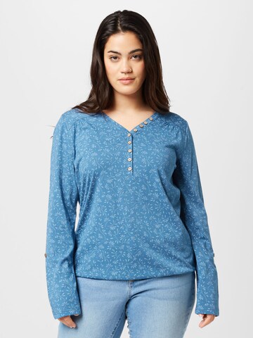 Ragwear Plus Shirt in Blue: front