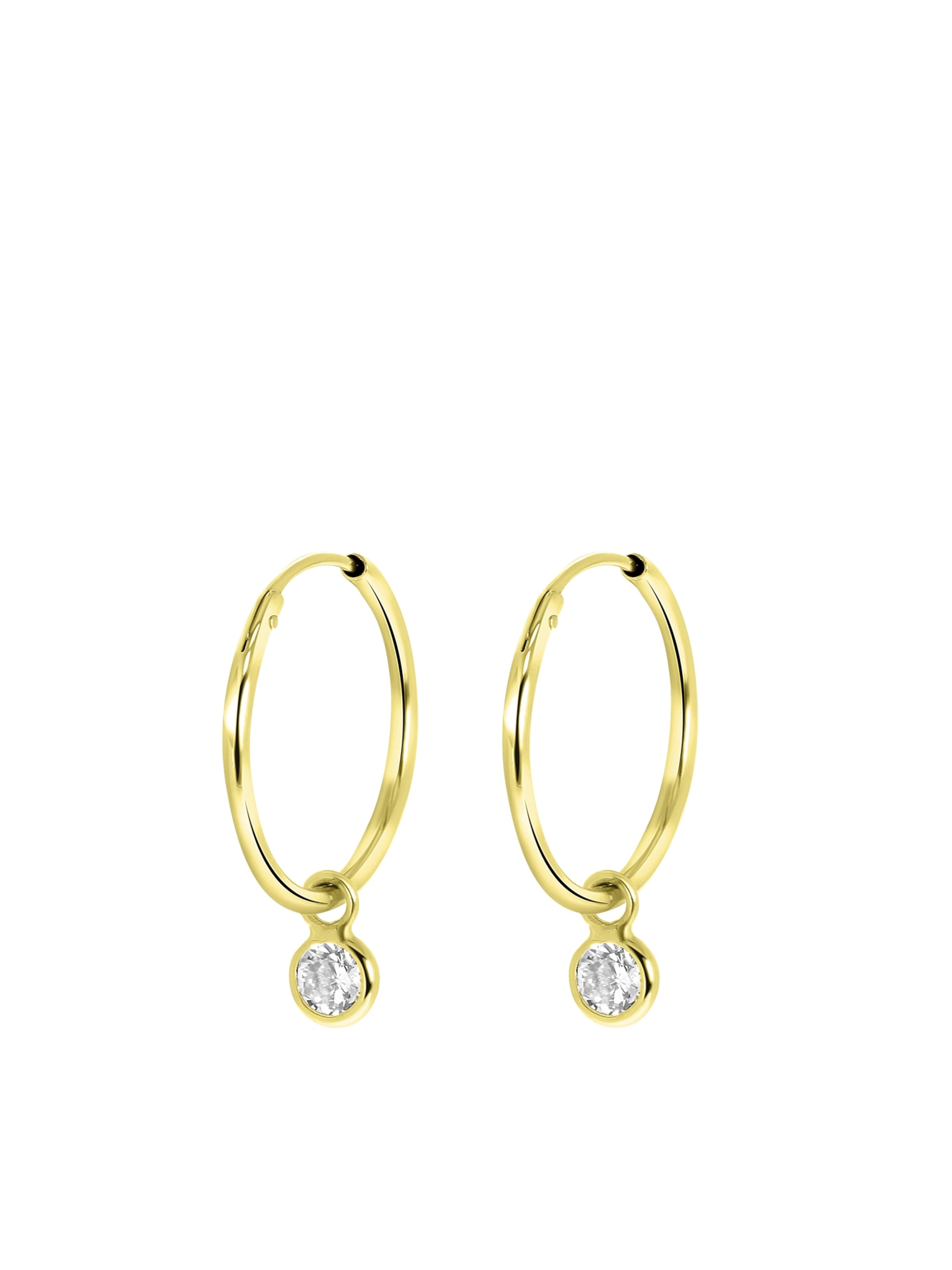 Lucardi Oorbellen 'Klassisch' in Goud: voorkant